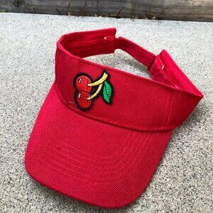 Cherries Visor Hat Adjustable Cap Patch Unisex Adult